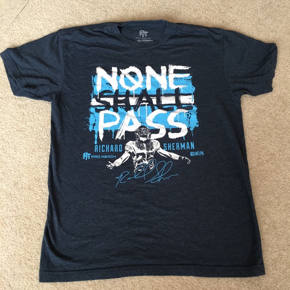 Official Richard Sherman 25 Pro Merch Navy T-Shirt